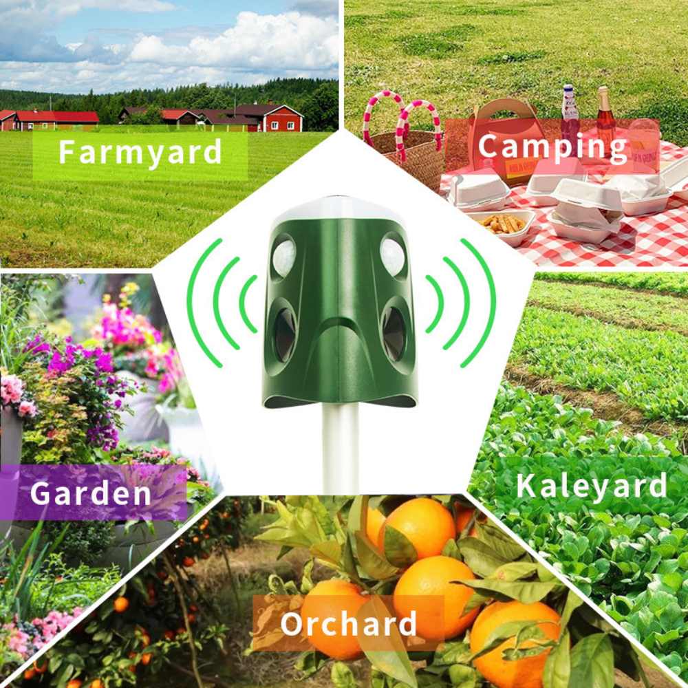 Outdoor motion activated pest repellent 3 in 1
