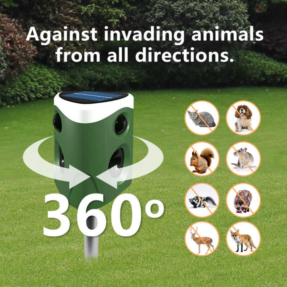 Outdoor motion activated pest repellent 3 in 1