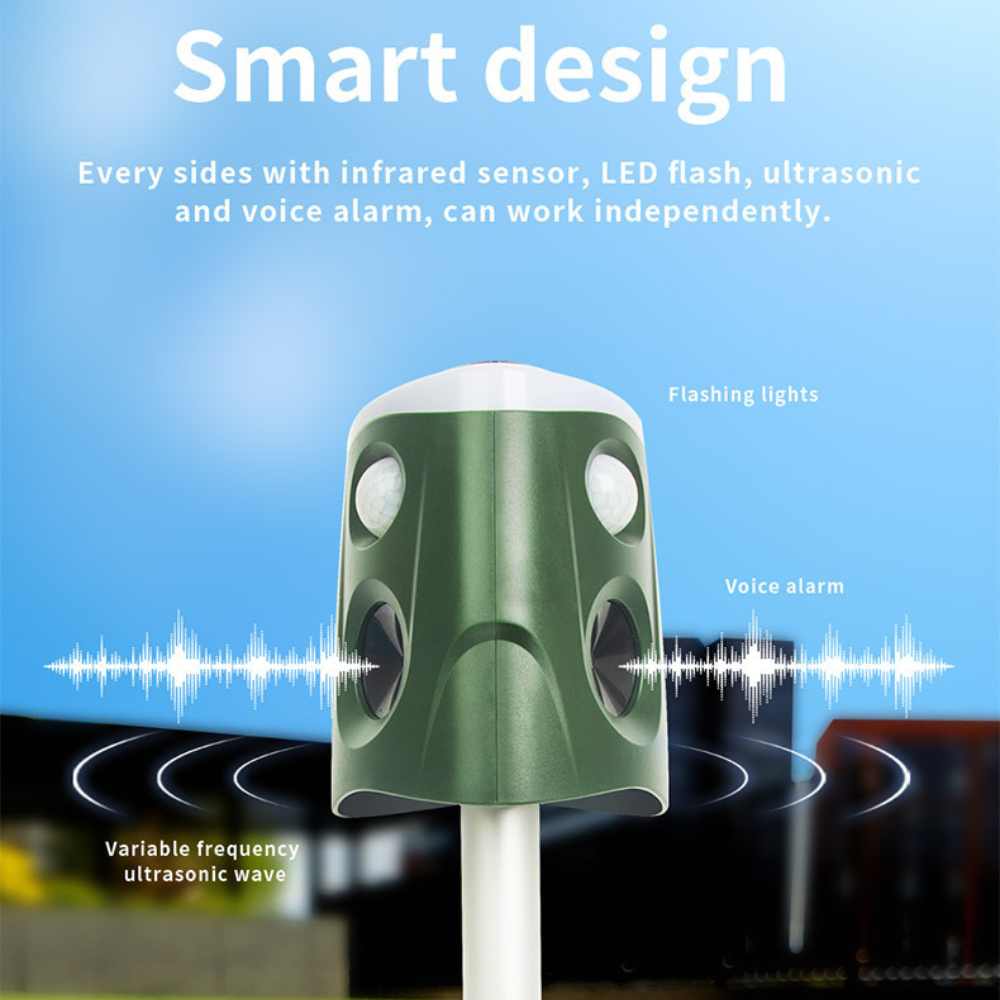 Outdoor motion activated pest repellent 3 in 1