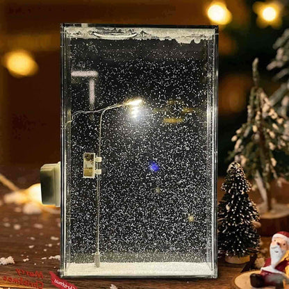 Winter Wonderland Table Lamp with Falling Snow Effect - Halri