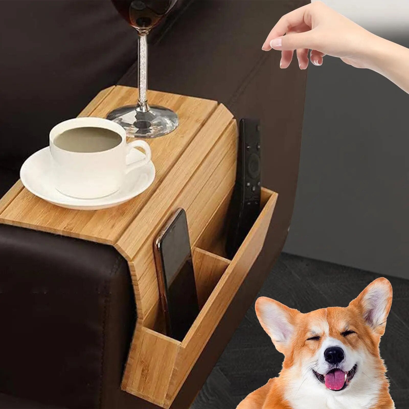 Space Saving Sofa Tray Table Holder - Halri