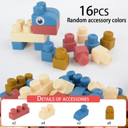Soft Building Blocks – Safe and Fun Construction Toy with Soft Rubber Material, Smooth Edges, No Burrs, Safe for Ages 1+