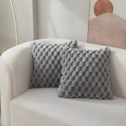 Soft Fluffy Cushion Cover 50 cm x 50 cm – Cozy Decorative Pillow with Patterned Design for Home Décor 1