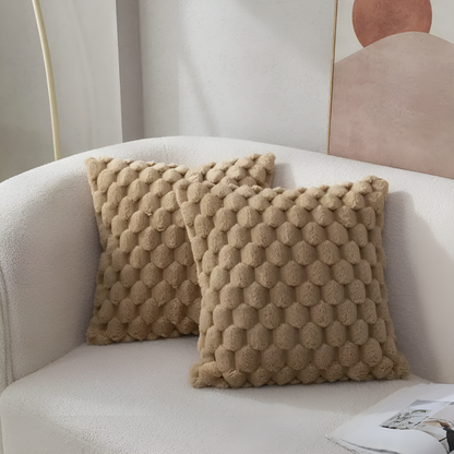 Soft Fluffy Cushion Cover 50 cm x 50 cm – Cozy Decorative Pillow with Patterned Design for Home Décor 3