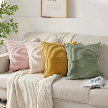 Soft Velvet Pillow Covers – Stylish Square Cushion Cases - Halri