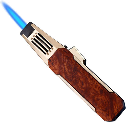 Powerful Solar Flashlight, Windproof Jet Flame Lighter, Adjustable Butane Lighter - Halri