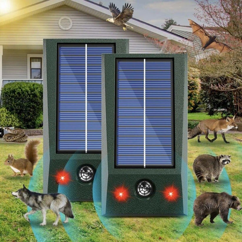 Outdoor Motion Activated Animal Repellent with LED Light - Halri