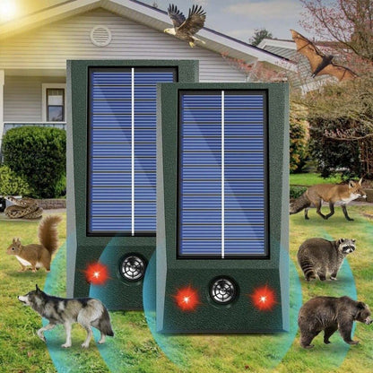 Outdoor Motion Activated Animal Repellent with LED Light - Halri
