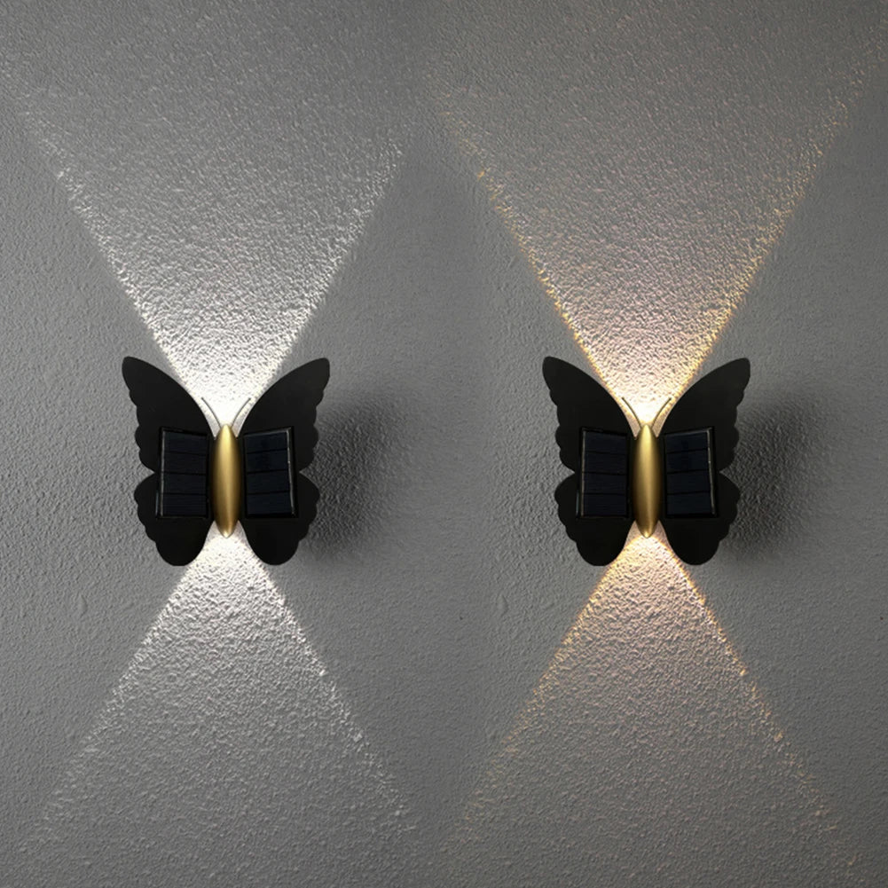 Solar Butterfly Wall Light with Motion Sensor – IP65 Waterproof Decorative Outdoor Garden Lights 1