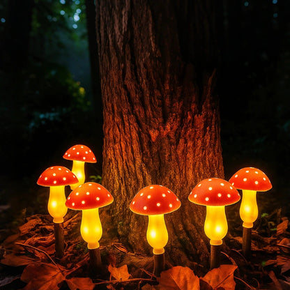 Colorful Outdoor Solar Lights with Fun Mushroom Shape - Halri