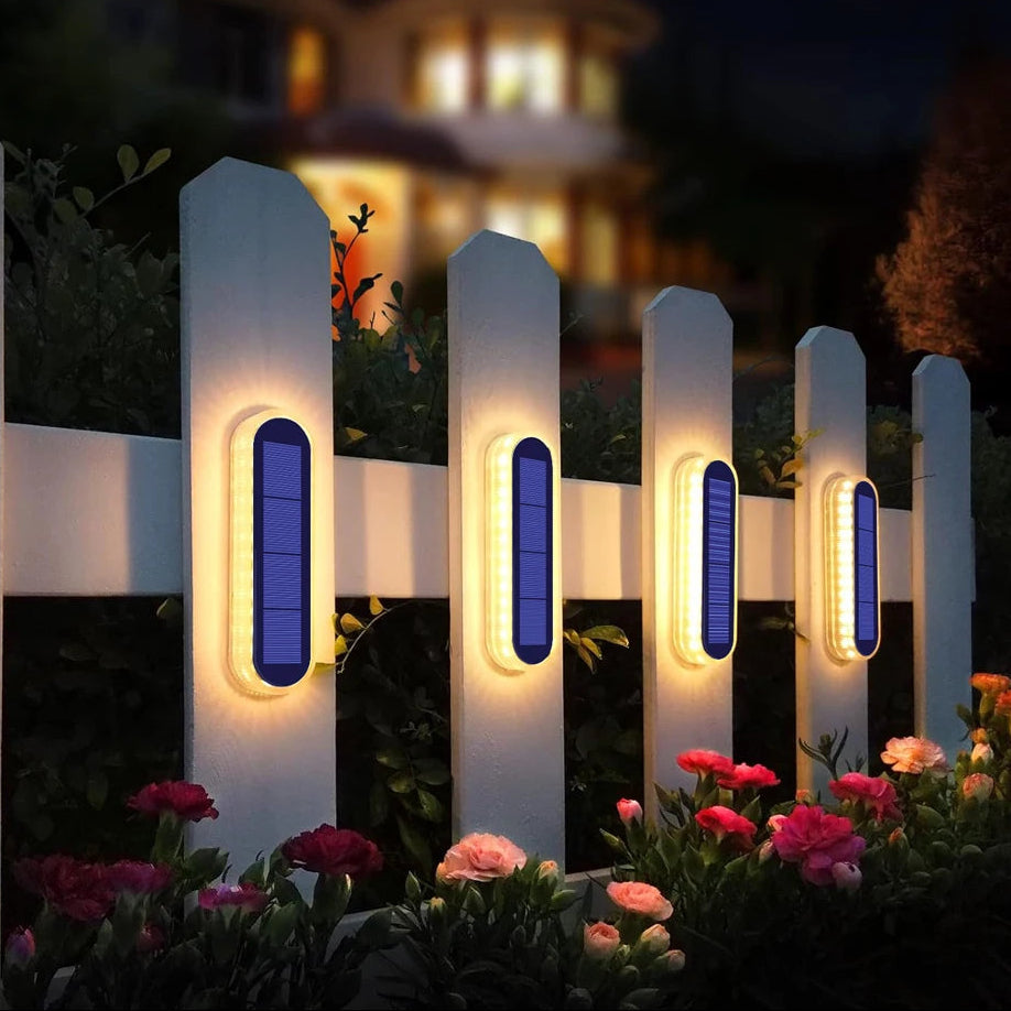 Bright Outdoor Solar Powered Step Lights with 30 LEDs - Halri