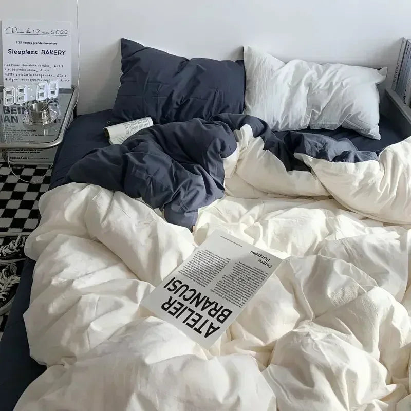 Soft Reversible Duvet Cover Set - Halri