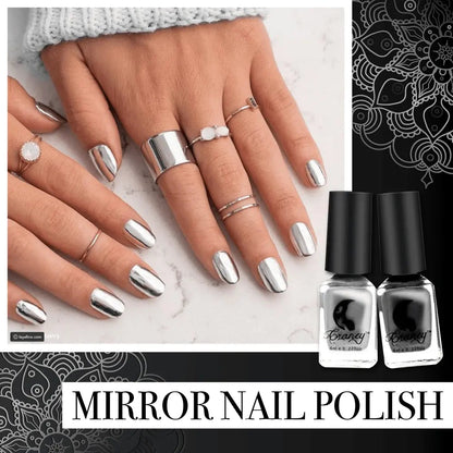 Shiny Chrome Finish Nail Varnish