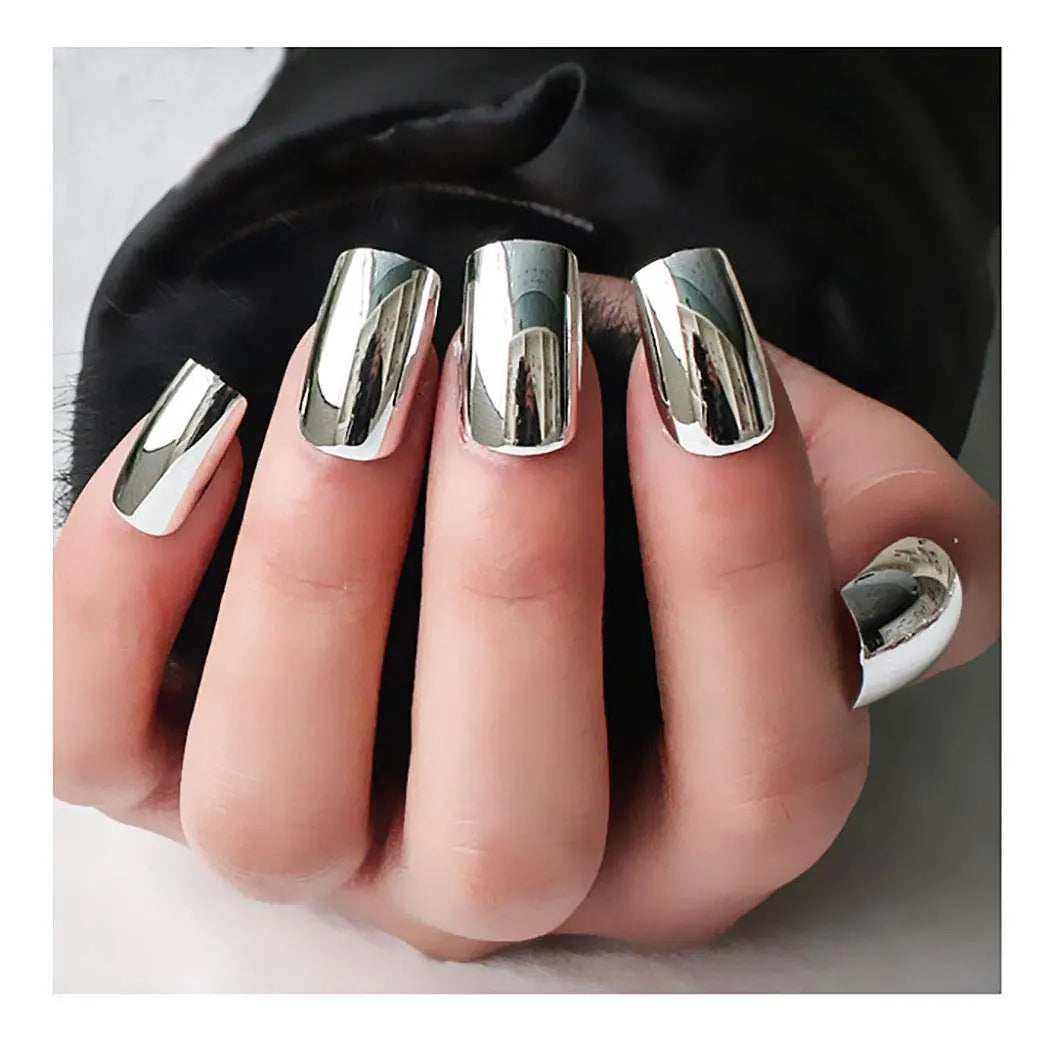Shiny Chrome Finish Nail Varnish