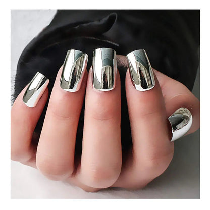 Shiny Chrome Finish Nail Varnish