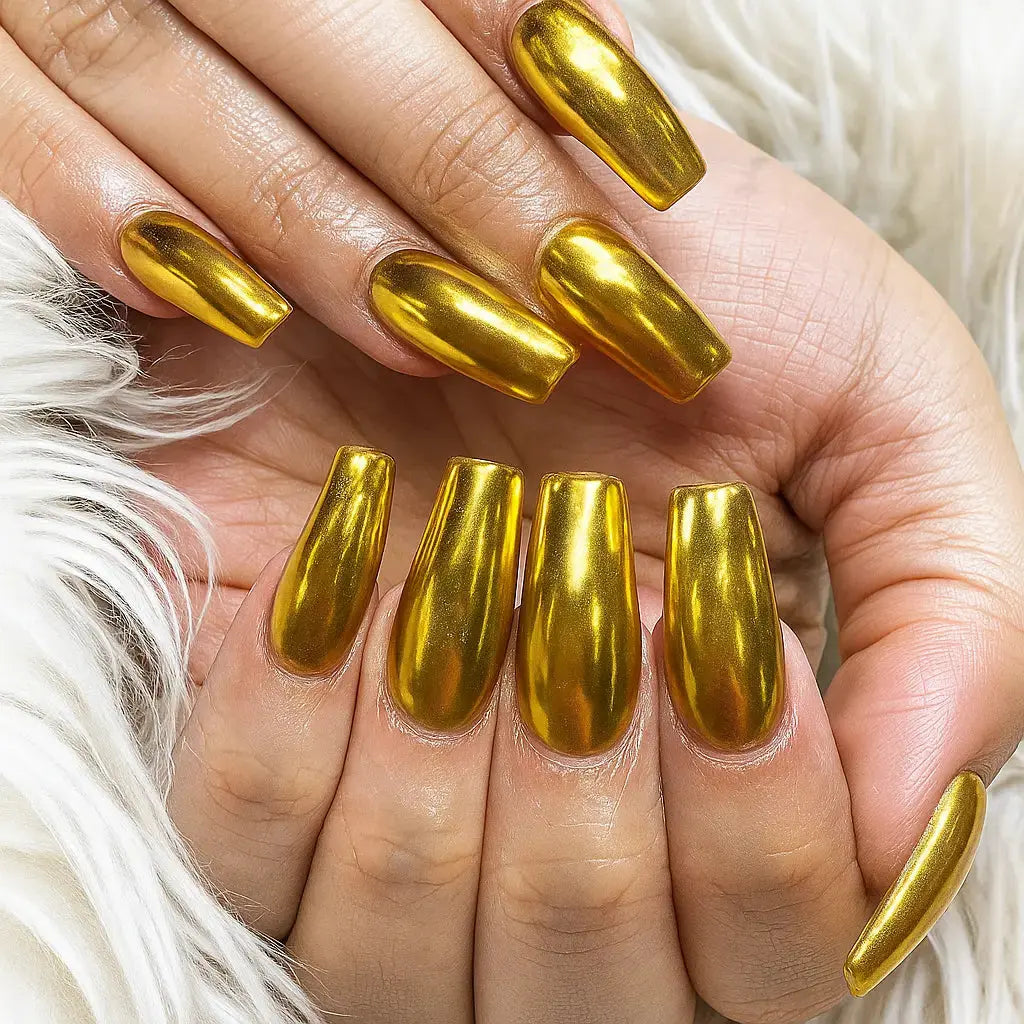 Shiny Chrome Finish Nail Varnish