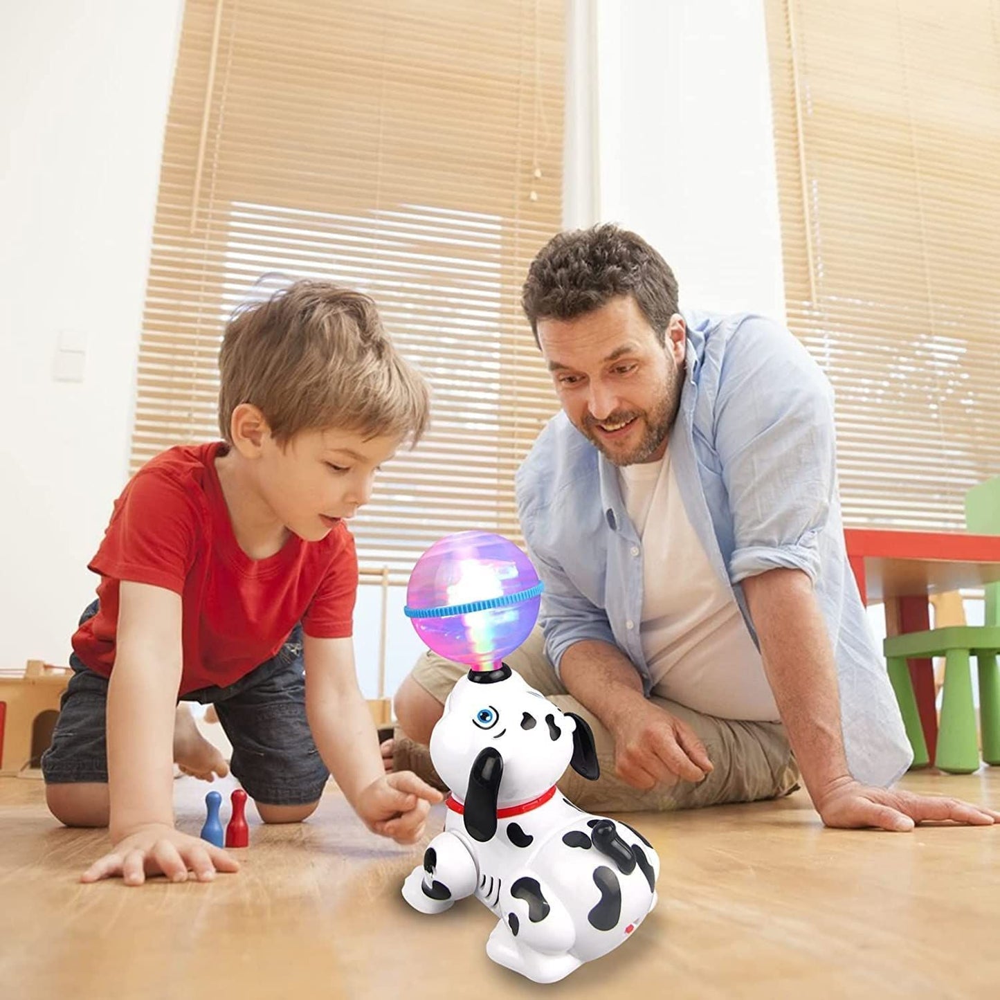 Spinning Dalmatian Toy With Lights And Music, Boosts Kids’ Brain Development, Safe For Ages 3+.