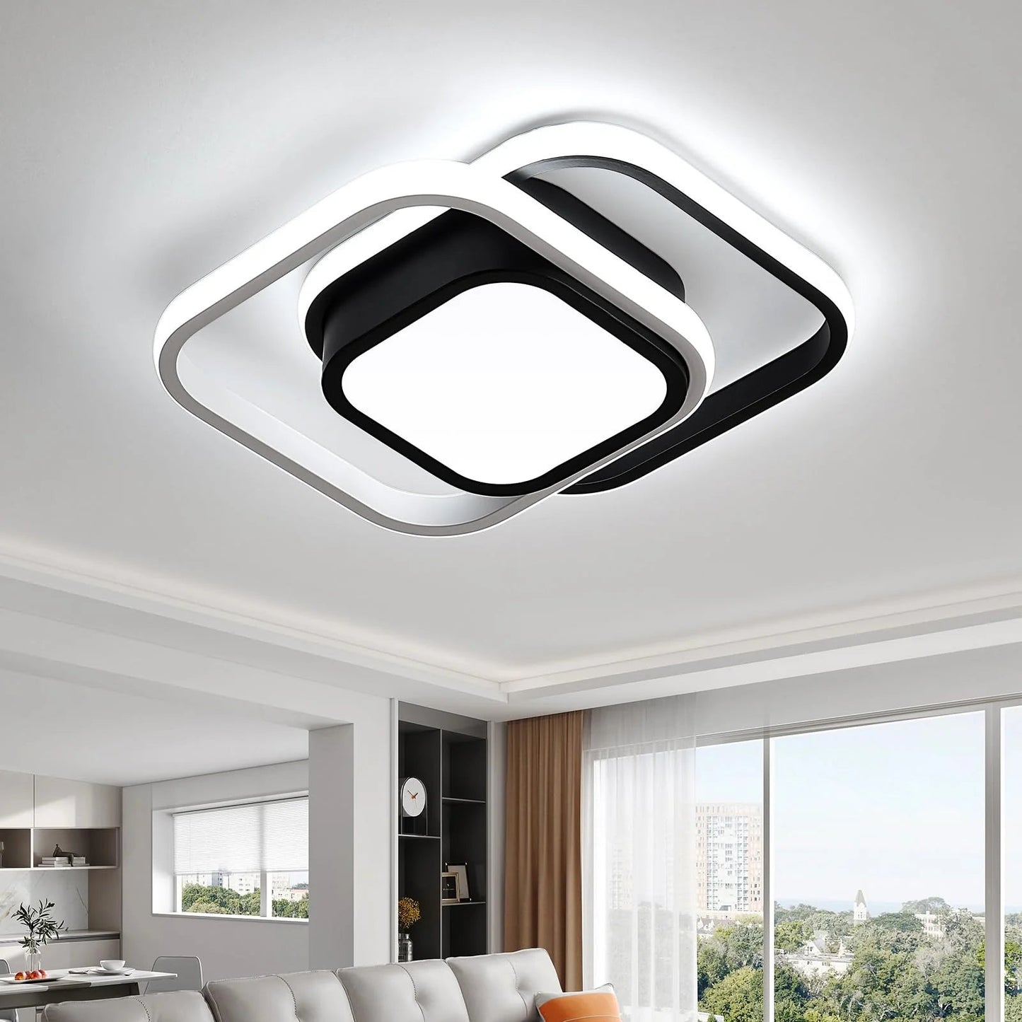Modern Glass Flush Mount Ceiling Lamp - Halri
