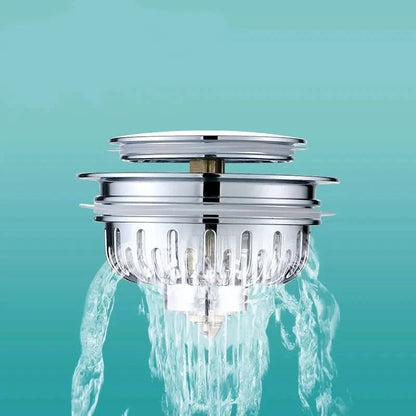 Stainless Steel Sink Filter for Clog Prevention and Odor Control – Durable Pop Up Stopper for Standard Sinks 3