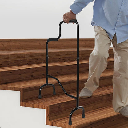 Compact Stair Support Cane for Seniors with Adjustable Handle - Halri