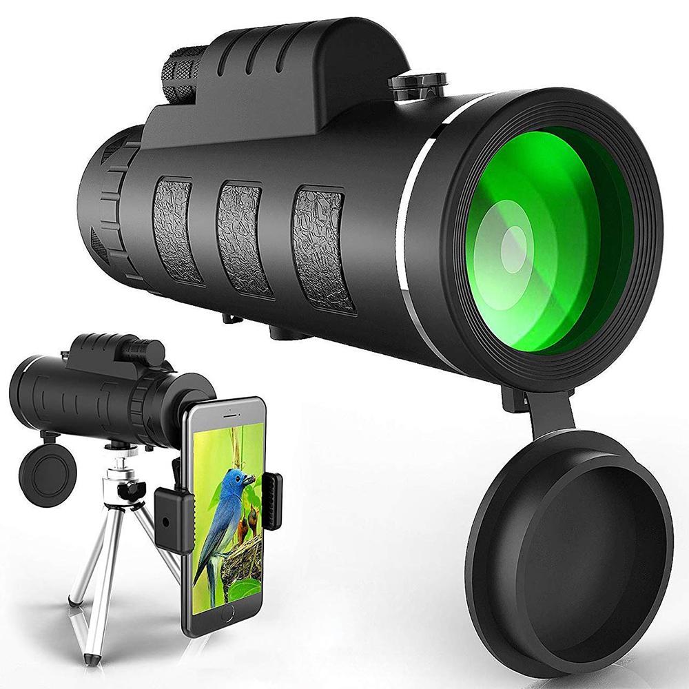 Portable HD Monocular with Phone Adapter and Tripod