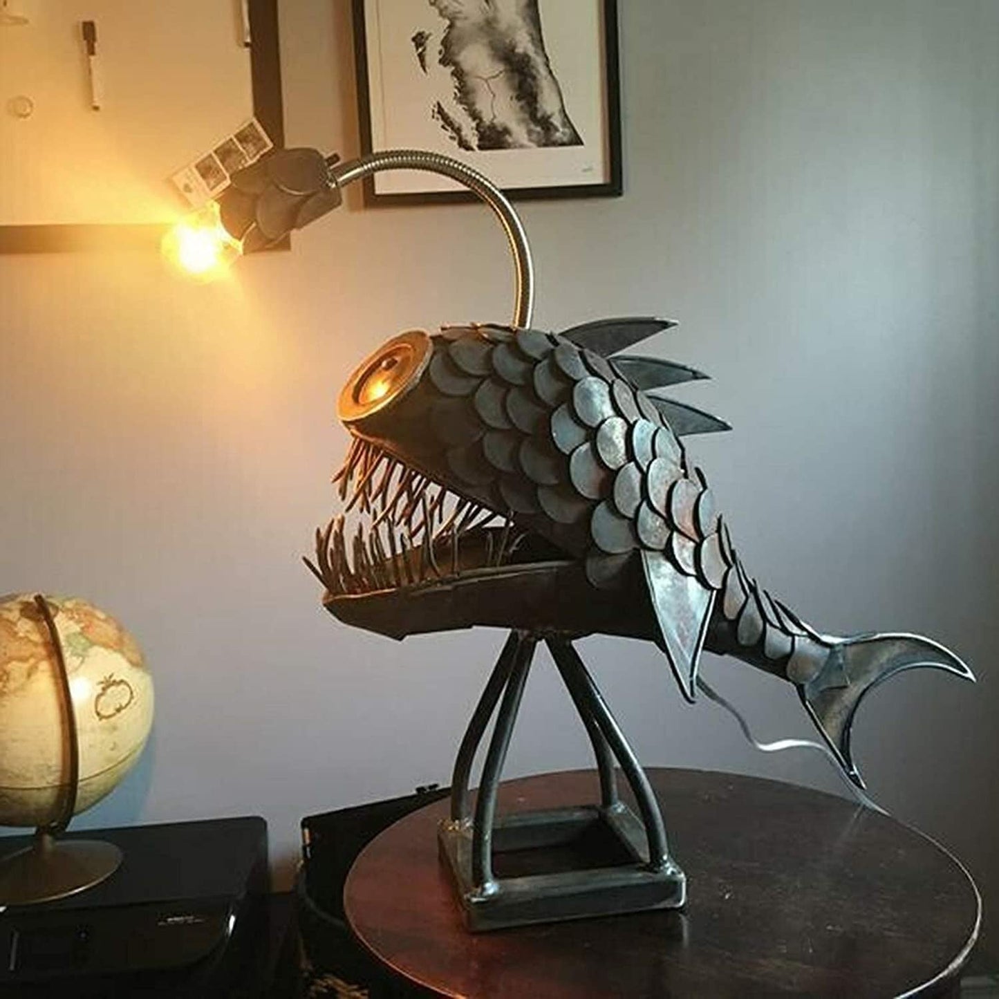 Unique Vintage Fish Table Lamp - Halri