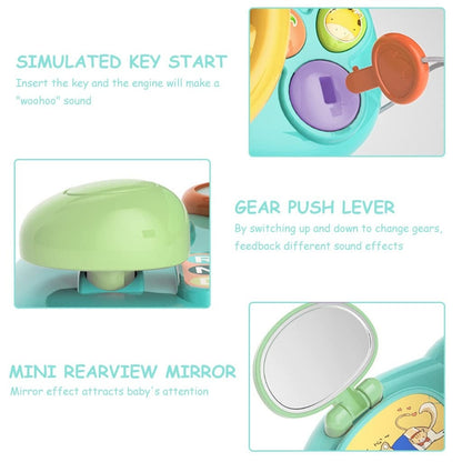 Steering Wheel Toy with Sound, Lights, and Secure Strap – Safe for Ages 18+ Months