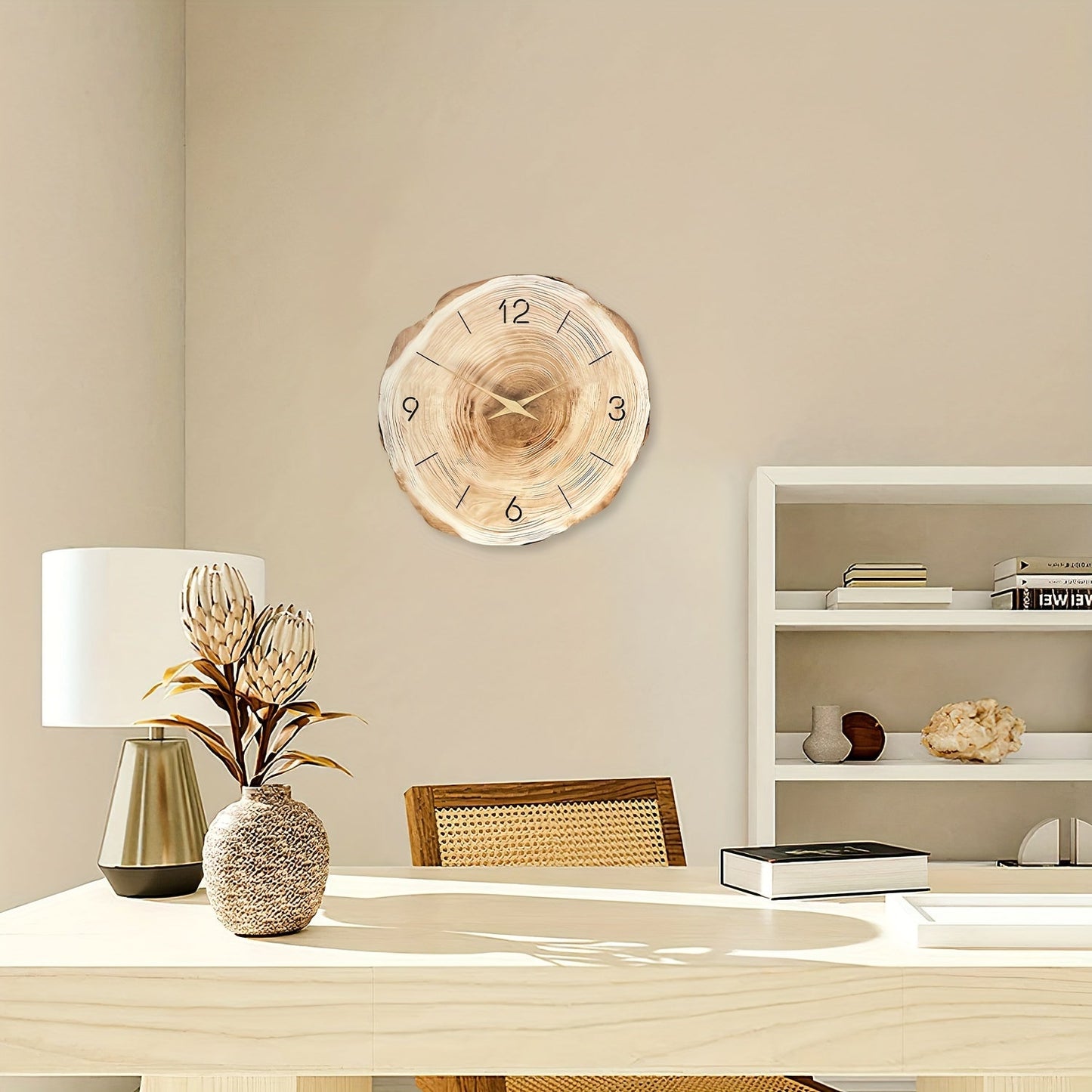 Rustic Wood Large Wall Clock - Halri
