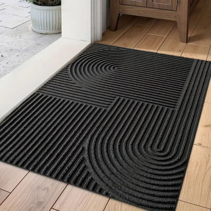 Soft Non-Slip Outdoor Door Mat with Modern Curve Design - Halri