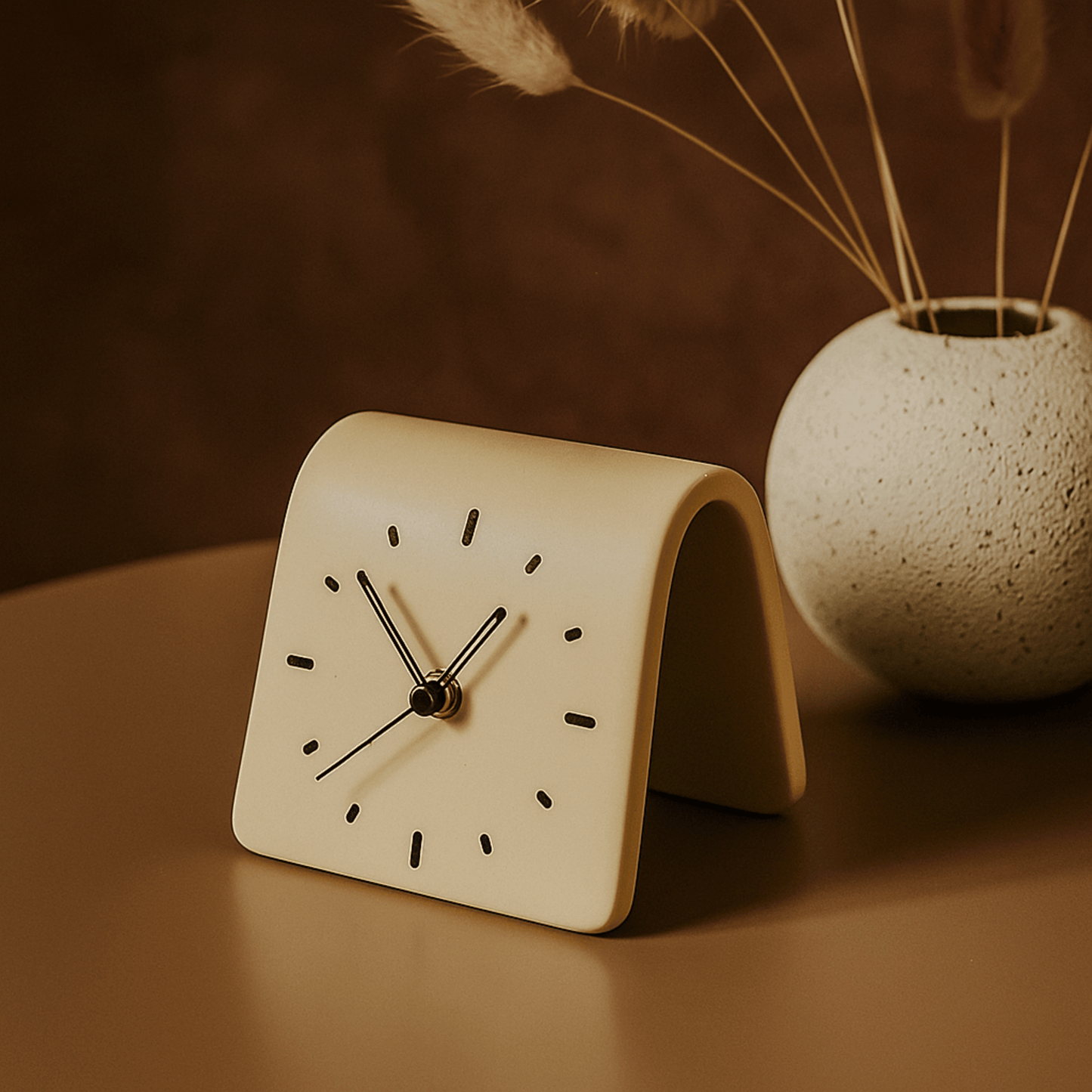 Simple Square Desk Clock – Quiet Modern Home Decor - Halri