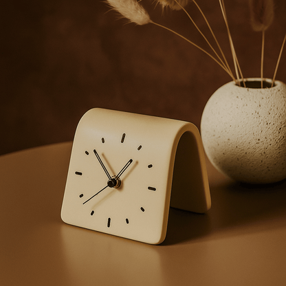Simple Square Desk Clock – Quiet Modern Home Decor - Halri