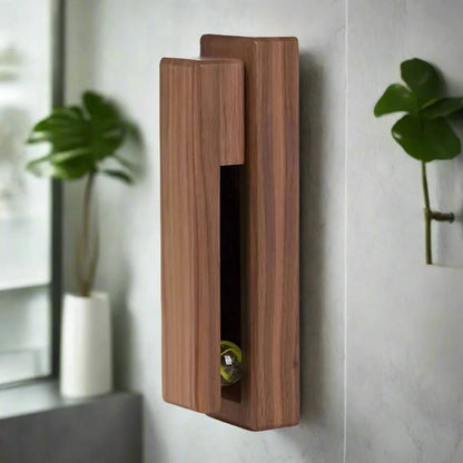 Strong Wooden Wall Hanger - Compact Space Saving Hooks - Halri