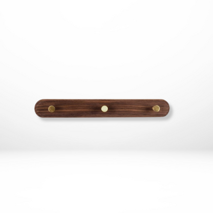 Stylish Wooden Wall Hooks with Brass Accents – Coat Hooks for Wall, Space-Saving Organizer for Coats, Keys, and Bags 10