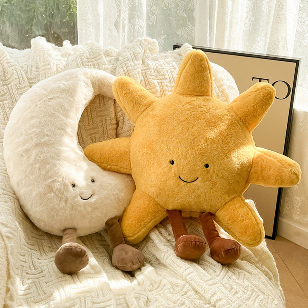Sun and Moon Decorative Pillows Set – Soft Throw Pillows for Couch and Bed, Unique Cosmic Design 1