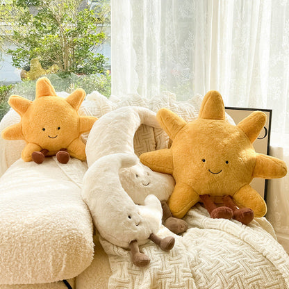 Sun and Moon Decorative Pillows Set – Soft Throw Pillows for Couch and Bed, Unique Cosmic Design 3