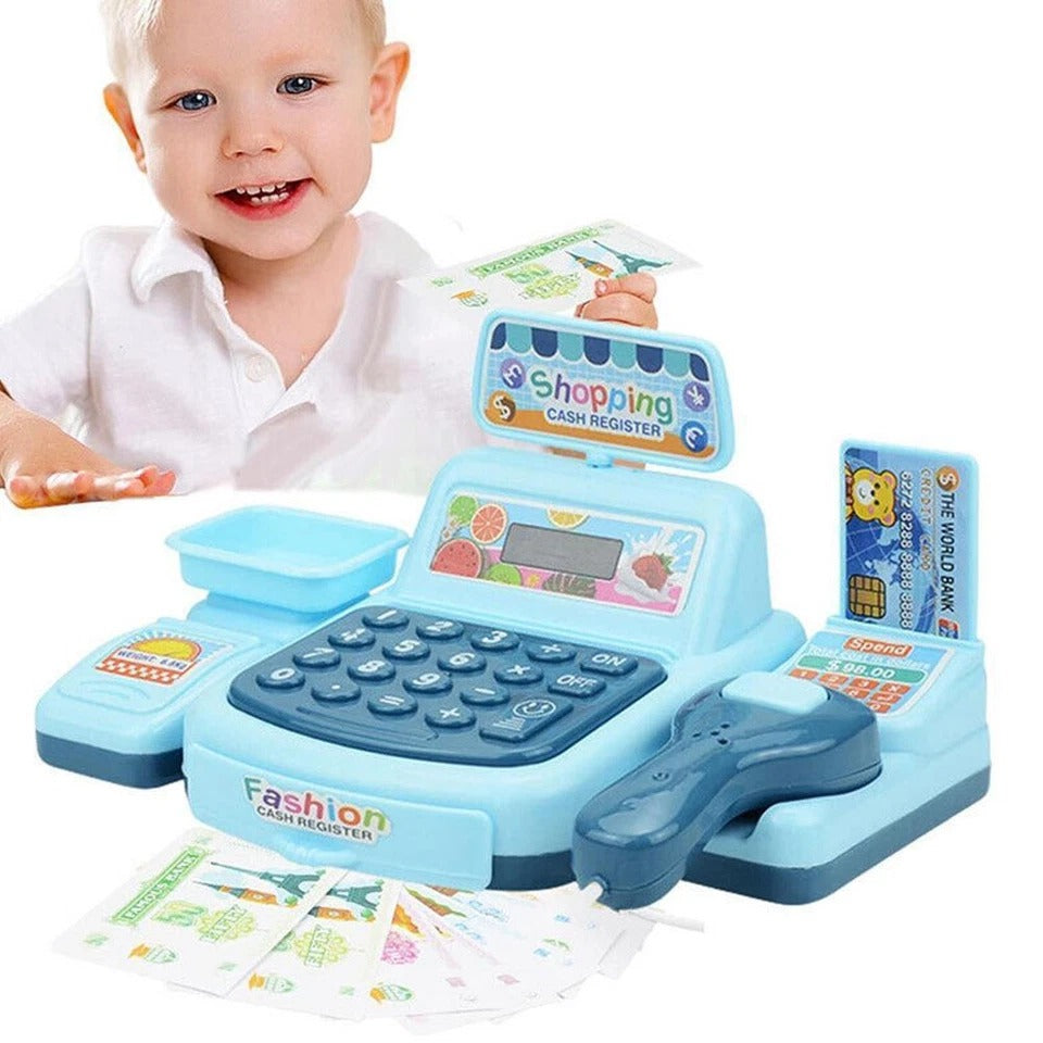Fun Kids Play Cash Register Toy with Lights and Sounds - Halri