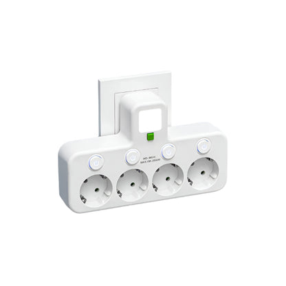Compact Power Strip with 4 Outlets and 2 USB Ports - Halri