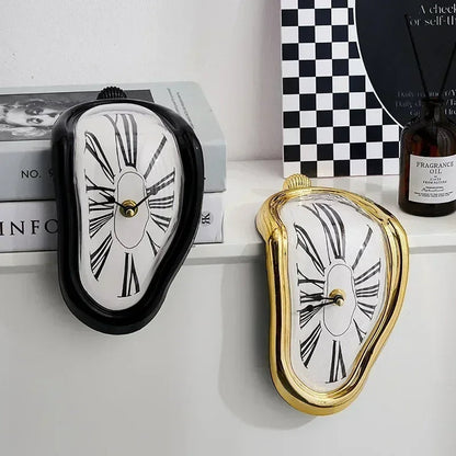 Unique Melted Wall Clock with Roman Numerals Quartz Movement - Halri