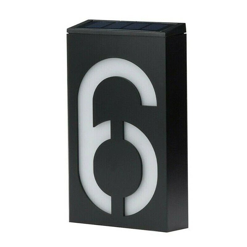 Solar Powered House Number Sign - Eco Modern Display
