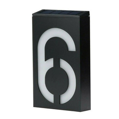 Solar Powered House Number Sign - Eco Modern Display