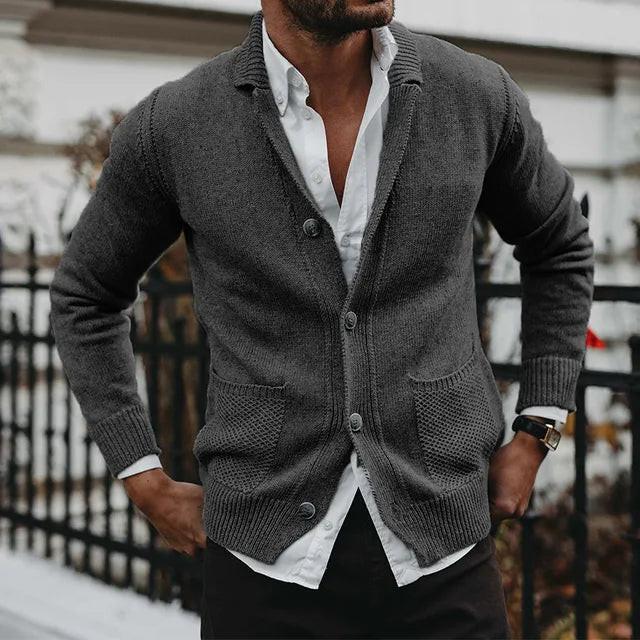 Classic Pocket Cardigan Sweater - Halri