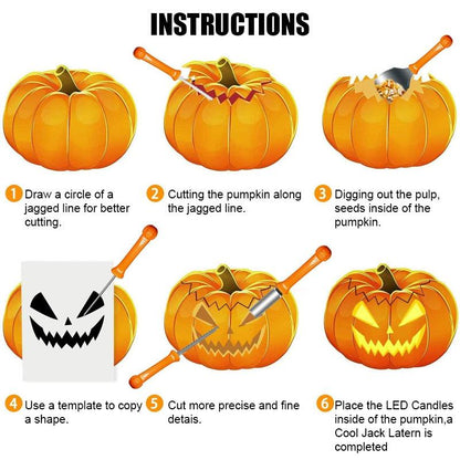 Easy Carve Pumpkin Cutting Kit Stainless Steel Tools