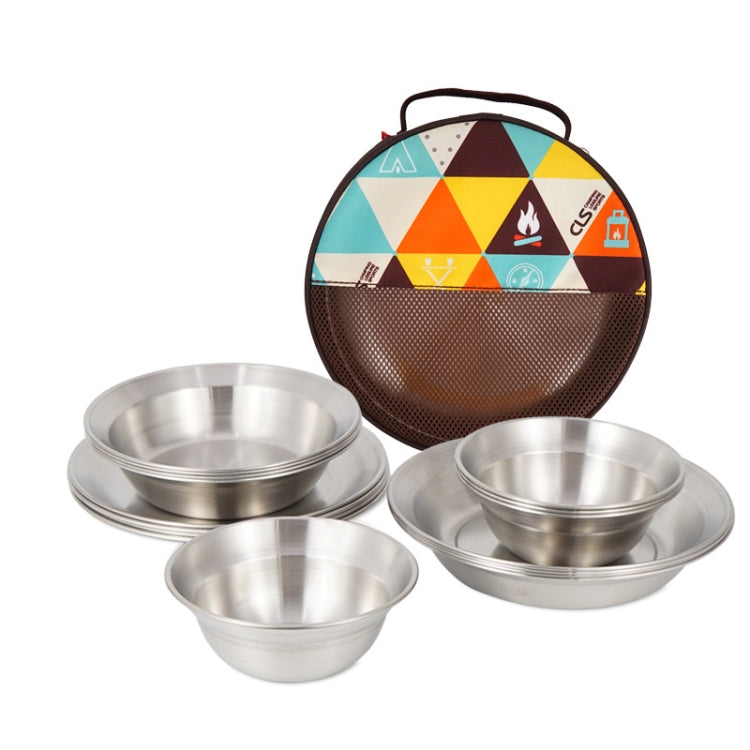 Durable Outdoor Camping Stainless Steel Dinner Set - Halri