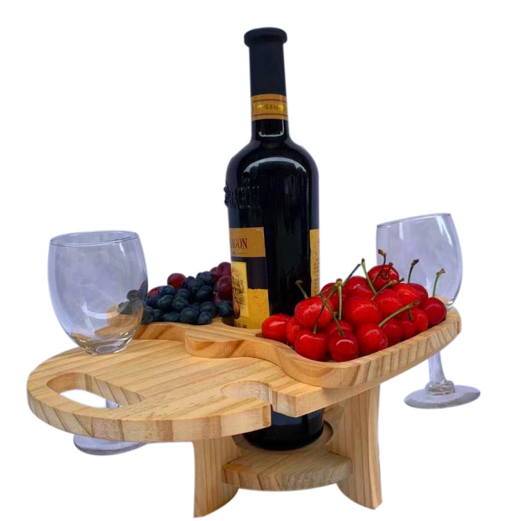Portable Wooden Folding Table with Built-in Wine Cooler - Halri