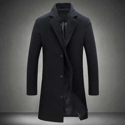 Warm Mens Wool Mix Winter Coat - Halri