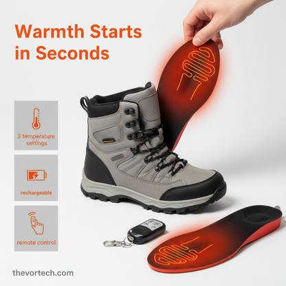 Warm Thermal Insoles with 3 Heat Settings