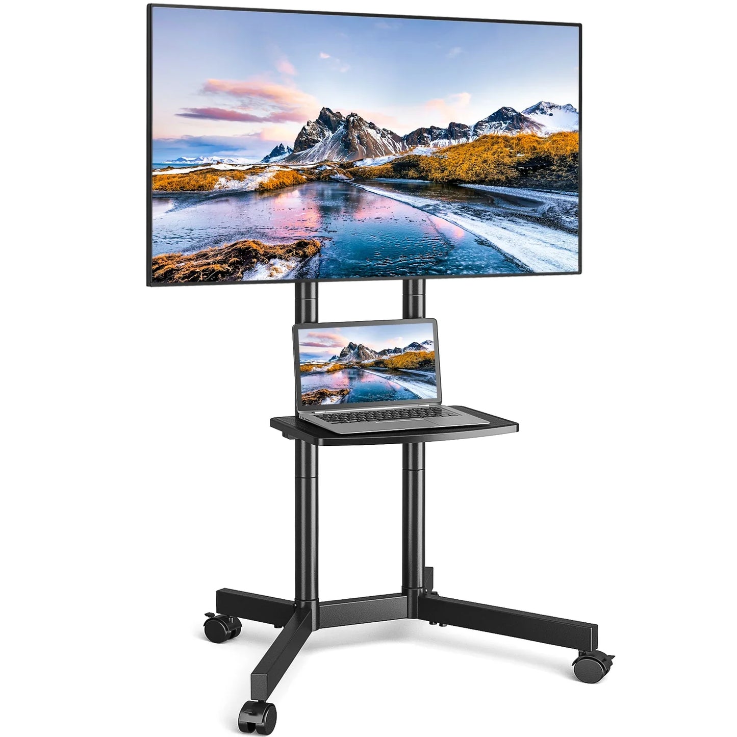 Portable TV Cart with Adjustable Shelf - Halri