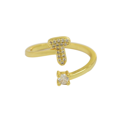 Delicate Sparkle Initial Diamond Ring