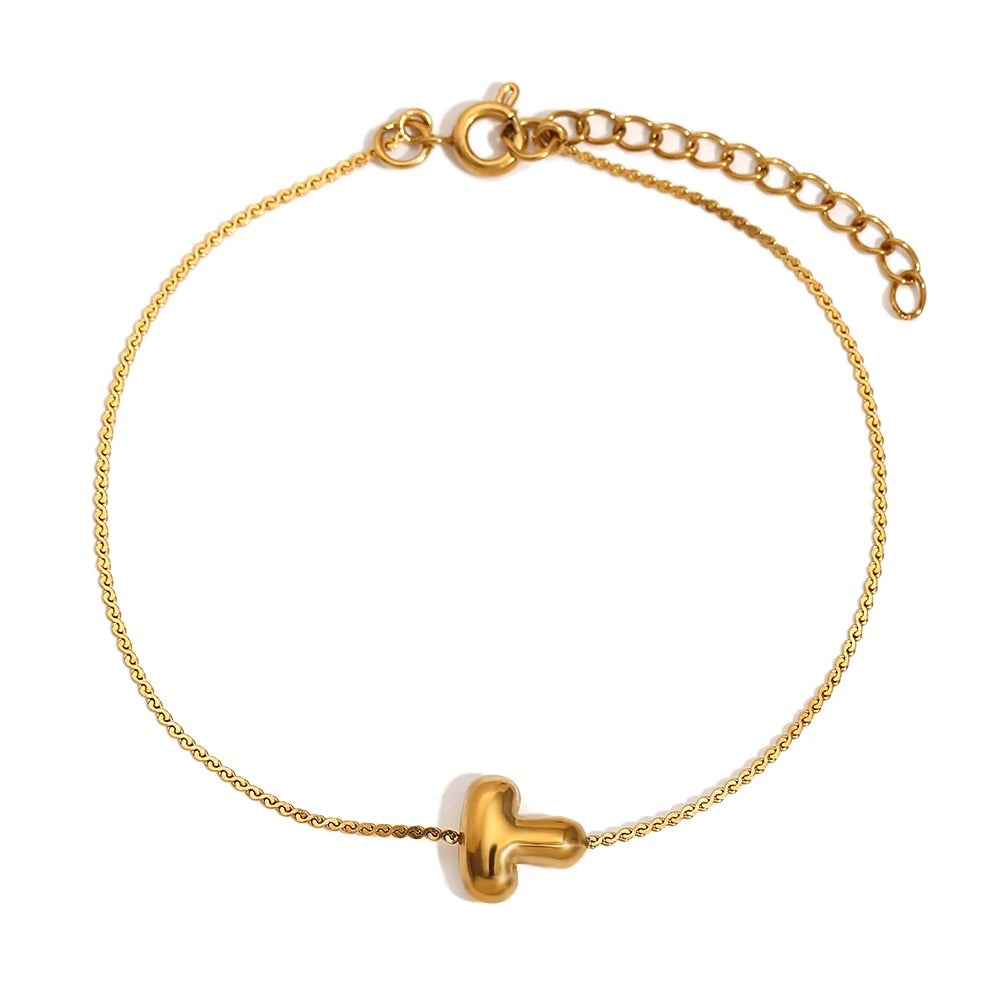 Tiny Alphabet Letter Charm Bracelet