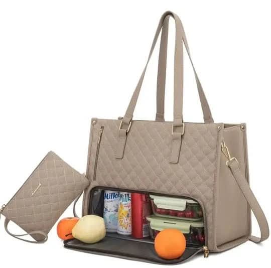 Practical Thermal Shopping Tote Bag with Insulated Pocket